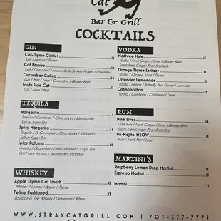 Revised and elevated menu!