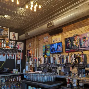 a bar with lots of liquor