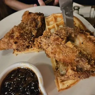 Chicken and waffles
