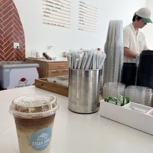 Vanilla latte with oatmilk