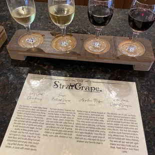 four glasses of wine