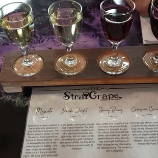 Moscato, Peach Delight, Jazzy Razzy, Cranberry Craze