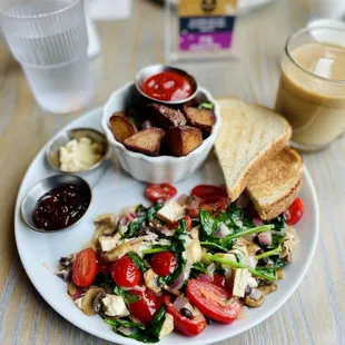 Eggless tofu scramble