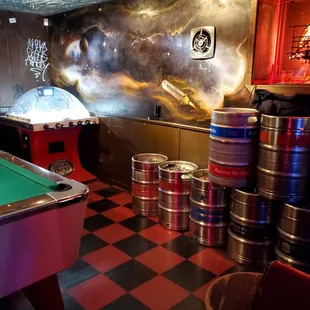 Back area - games, kegs