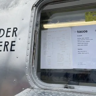 Coffee and breakfast items