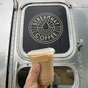 Iced vanilla oat milk latte