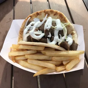 Gyro with fries