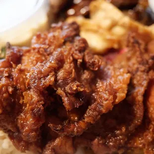 Str'eats Bento #2 (close up garlic chicken)