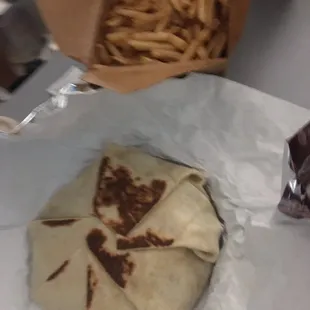 Crunchwrap supreme and gravy fries without gravy to go