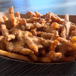 This is my cheese fries order - gross!