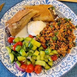 a plate of food on a table