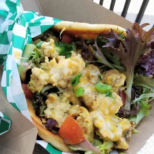 Curry chicken gyro