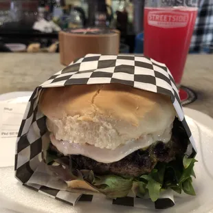 Backyard Burger cooked tender and juicy -yum!