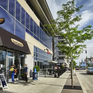 people standing outside