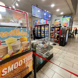 the food section of a fast food restaurant