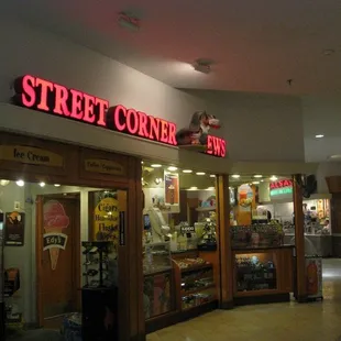 the entrance to the store