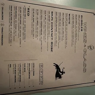 Drink Menu October 2022