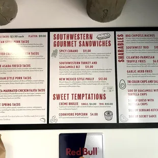a menu for a restaurant