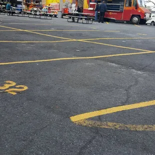 food trucks parked in a parking lot