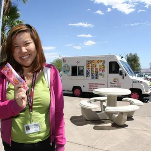 a woman in a pink jacket