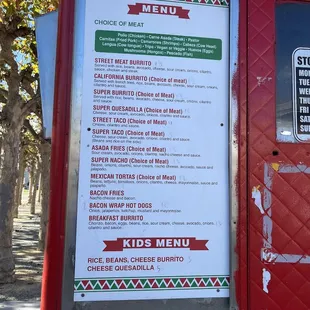 Street Meet Menu, Heart of the City Farmer's Market 11/29/23