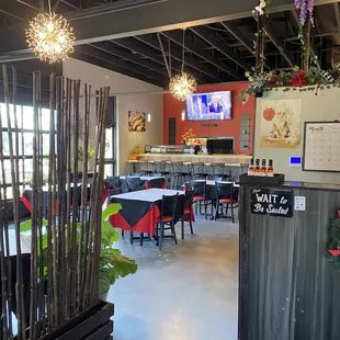 Part of Dining room and sushi Bar