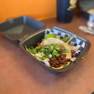 a plate of food on a table