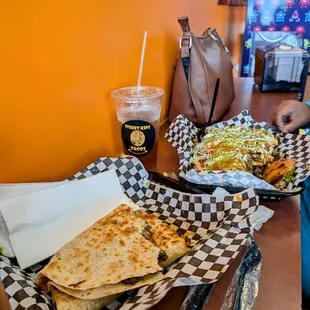 Carne Asada Quesadilla and Carne Asada Fries they both huge and worth the price