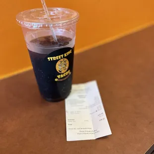 a drink in a plastic cup