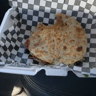 Perfect size $5.25 Street King Quesadilla, fantastic taste!