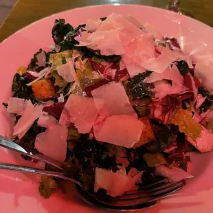 Kale, arugula &amp; chicory salad