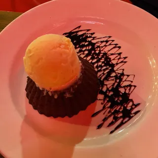 Warm Bittersweet Chocolate Cake