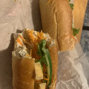 Tofu Banh Mi hoagie