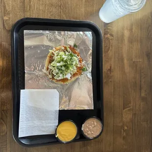 nacho cheese , beans , taco