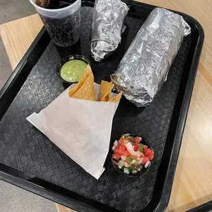  a tray of food