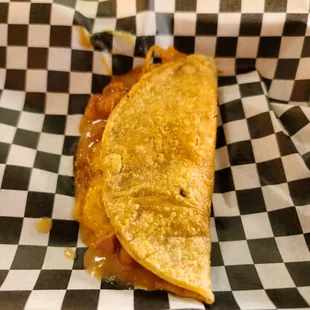 Abuela bean and cheese taco