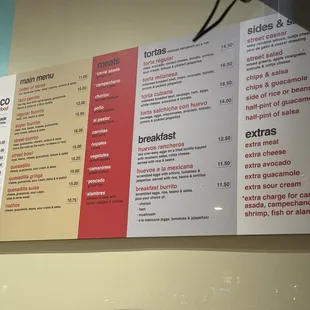 sandwiches, menu
