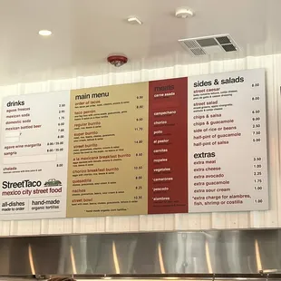 Menu as of 6/16/22