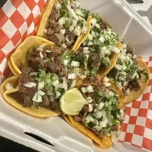 Carne Asada, Birria, &amp; Lengua Tacos (2 stars)