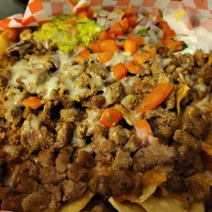 Carne asada nachos