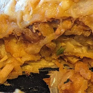 Inside my chicken burrito