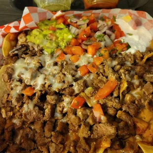 Carne asada nachos