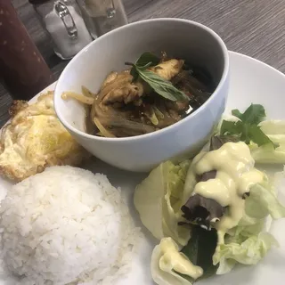 Sizzling Garlic with Rice Lunch Special