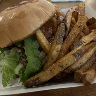 Fun Guy burger and fries