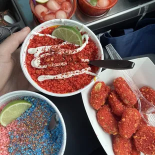 Unicorn Elote,  Fuego Pickle