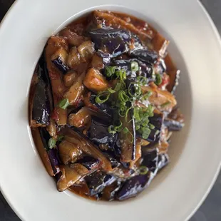Eggplant in hot garlic sauce