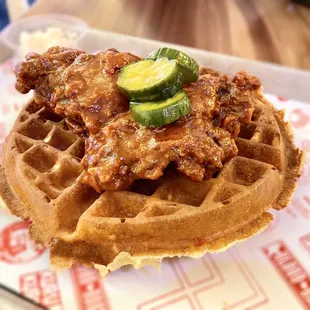 Fried Chicken &amp; Cornbread Waffle