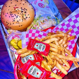 Spicy fried chicken sandwich