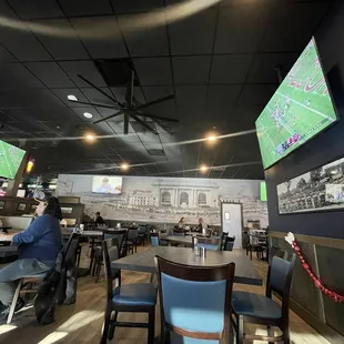 Inside behind the giant bar