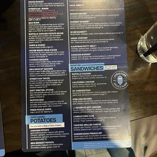 Food menu